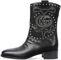(Women) Gucci Ankle Boot 'Metal Stud Lizard' 750508-AAA5R-1000 (Women) Gucci Ankle Boot 'Metal Stud Lizard' 750508-AAA5R-1000