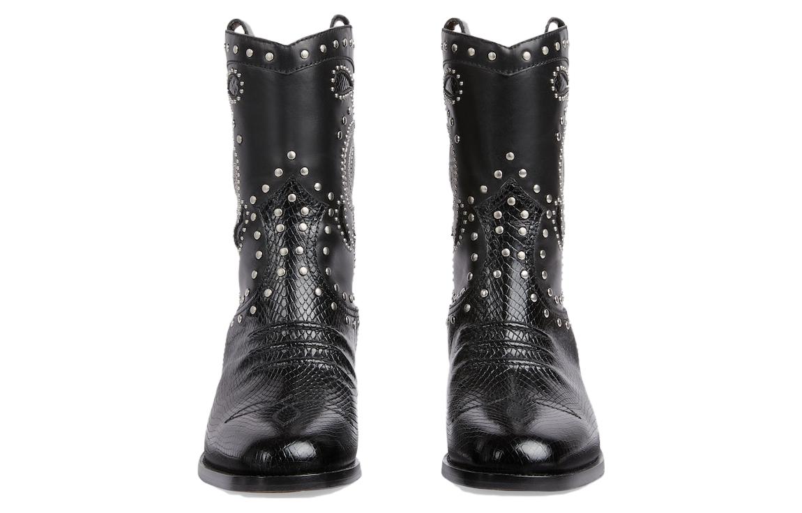 Purchase (W) Gucci Ankle Boot 'Metal Stud Lizard' Sepatu Bot Tumit Gucci Kulit Kadal Metal Stud. 750508-AAA5R-1000
