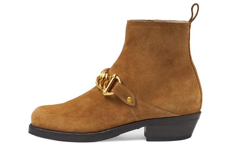 (Women) Gucci Ankle Boot with Chain 'Brown' 659626-CH000-9543