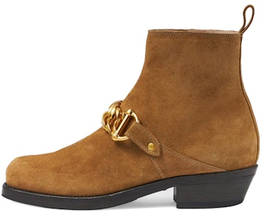 (W) Gucci Sepatu Boot Pergelangan Kaki dengan Rantai 'Coklat' 659626-CH000-9543 Buy (W) Gucci Sepatu Boot Pergelangan Kaki dengan Rantai 'Coklat' 659626-CH000-9543