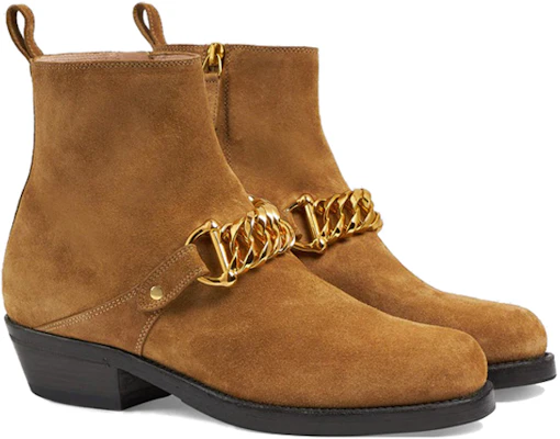 (Women) Gucci Ankle Boot with Chain 'Brown' 659626-CH000-9543 Order (Women) Gucci Ankle Boot with Chain 'Brown' 659626-CH000-9543