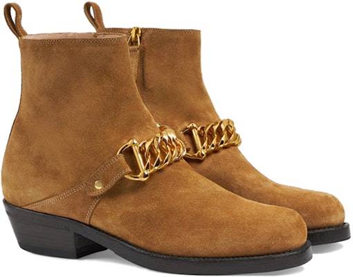 (W) Gucci Sepatu Boot Pergelangan Kaki dengan Rantai 'Coklat' 659626-CH000-9543 Order (W) Gucci Sepatu Boot Pergelangan Kaki dengan Rantai 'Coklat' 659626-CH000-9543