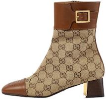 (Women) Gucci Ankle boots with GG monogram 'Brown Beige' 700023-21HH0-2582 (Women) Gucci Ankle boots with GG monogram 'Brown Beige' 700023-21HH0-2582