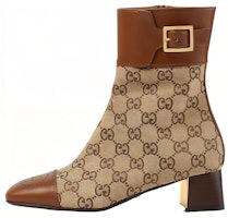 (Women) Gucci Ankle boots with GG monogram 'Brown Beige' 700023-21HH0-2582 (Women) Gucci Ankle boots with GG monogram 'Brown Beige' 700023-21HH0-2582