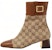 (W) But Ankle Gucci dengan monogram GG 'Coklat Beige' 700023-21HH0-2582