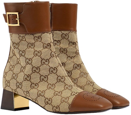 GUCCI 古馳 時尚GG帆布短靴 女款 烏木色 Order GUCCI 古馳 時尚GG帆布短靴 女款 烏木色