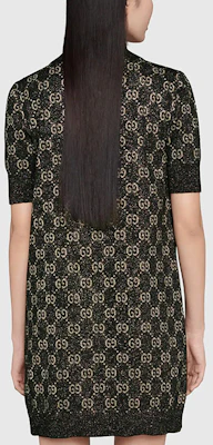 (W) Vestido GUCCI Aria Negro Jacquard Monograma Manga Corta Mujer. 678437-XKB54-1284 Shop (W) Vestido GUCCI Aria Negro Jacquard Monograma Manga Corta Mujer. 678437-XKB54-1284