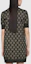 Shop (W) Vestido GUCCI Aria Negro Jacquard Monograma Manga Corta Mujer. 678437-XKB54-1284