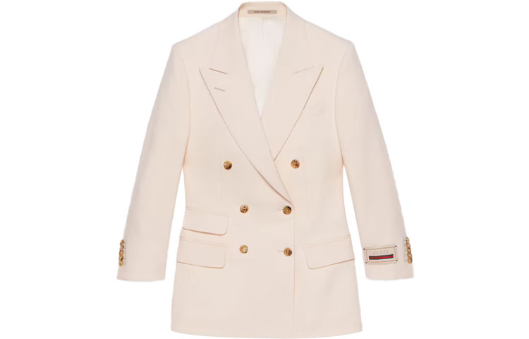 (Women) Gucci Aria Collection SS22 Beige Wool Mohair Blazer 669528-ZAFAP-9887