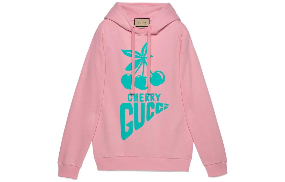 (Women) Gucci Aria Ladies Pink Alphabet Print Hoodie. 615061-XJDZK-5638