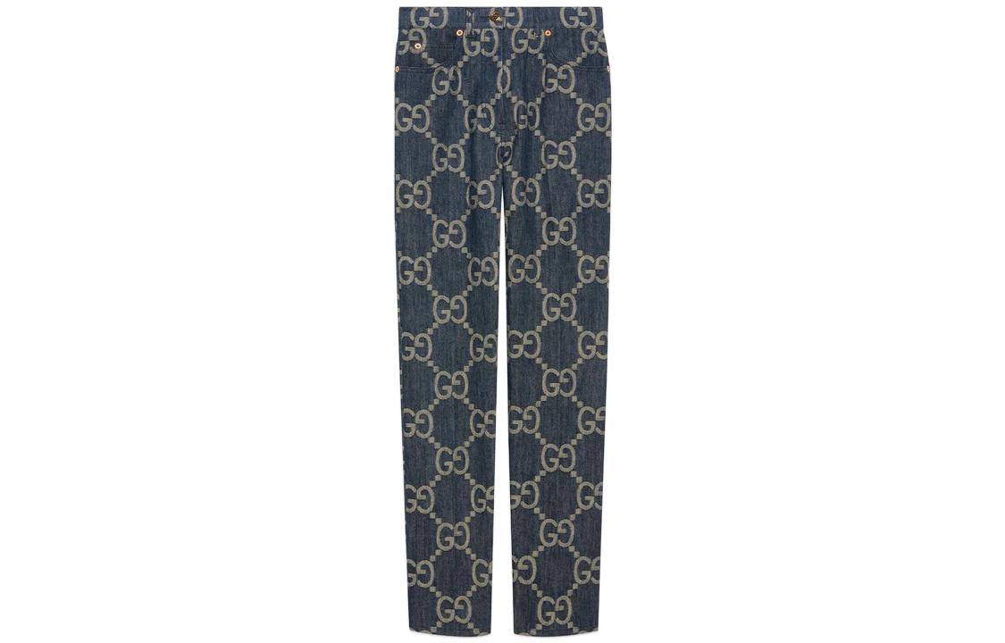 (Women) Gucci Aria SS22 Blue Jeans with Super Double G Pattern 678811-XDBTX-4492