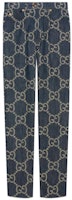 (Women) Gucci Aria SS22 Blue Jeans with Super Double G Pattern 678811-XDBTX-4492 (Women) Gucci Aria SS22 Blue Jeans with Super Double G Pattern 678811-XDBTX-4492