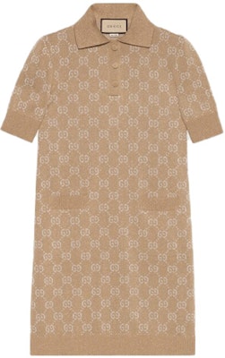 (W) GUCCI Aria SS22 Gaun Lengan Pendek Cetak Logo Beige 678437-XKB54-2132 Order (W) GUCCI Aria SS22 Gaun Lengan Pendek Cetak Logo Beige 678437-XKB54-2132