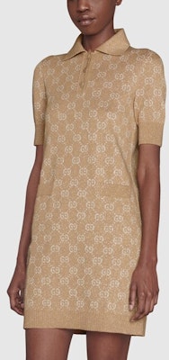 (W) GUCCI Aria SS22 Gaun Lengan Pendek Cetak Logo Beige 678437-XKB54-2132 Shop (W) GUCCI Aria SS22 Gaun Lengan Pendek Cetak Logo Beige 678437-XKB54-2132