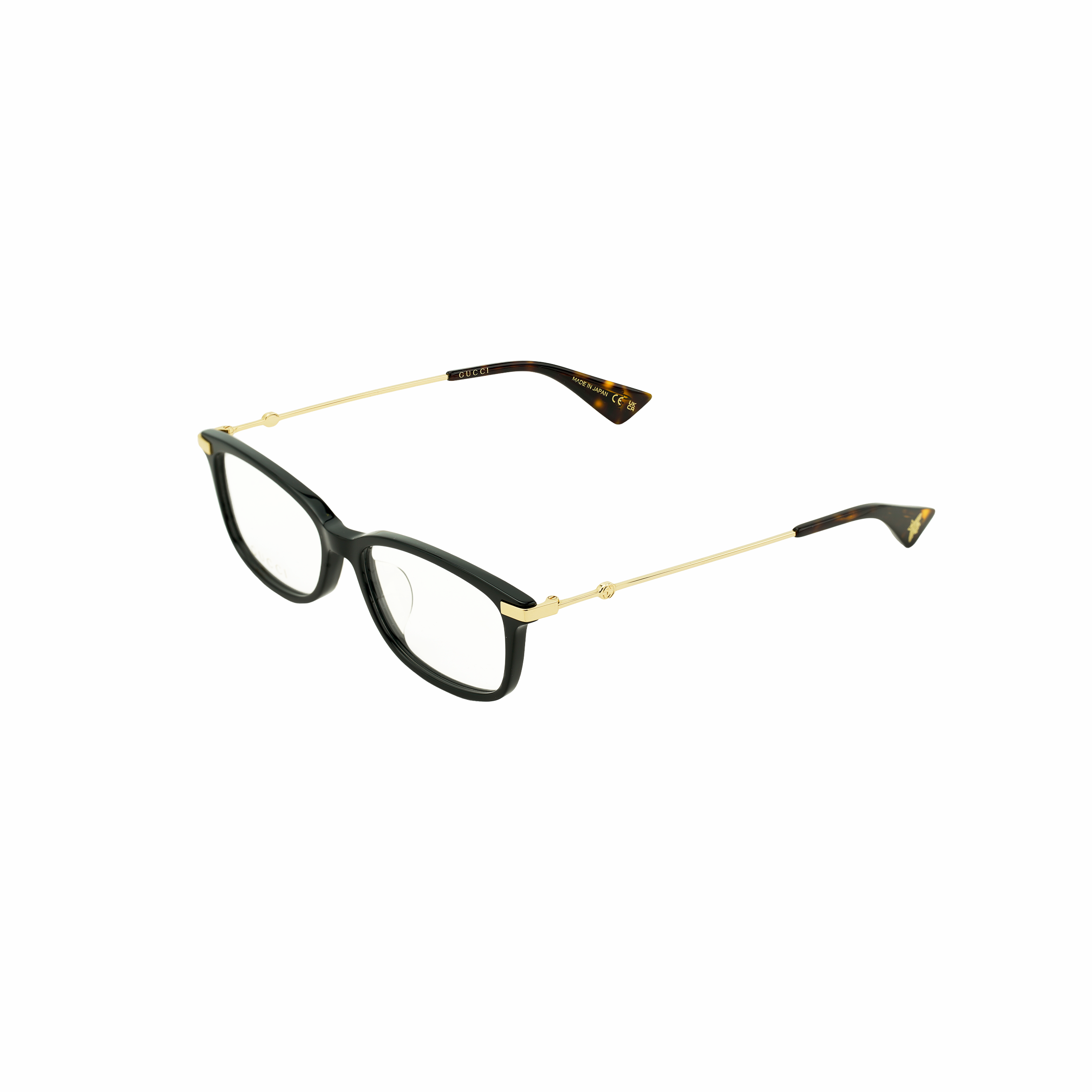(Women) GUCCI Asian Fit Square Optical Glasses with Bee, , Black GG0112OA-001