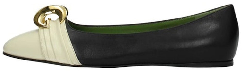 GUCCI 古馳 皮革芭蕾時尚平底鞋 女款 黑白色 Buy GUCCI 古馳 皮革芭蕾時尚平底鞋 女款 黑白色