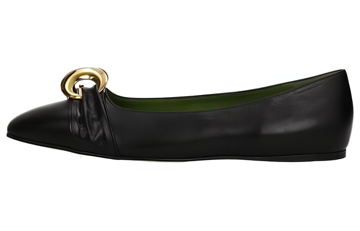 (Women) Gucci Ballet Flat 'Black Leather' 572089-C9D00-1000