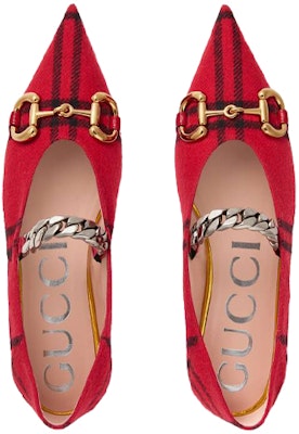 (Women) Gucci Ballet Flat 'Horsebit Check - Red' 635101-2G210-6260 Shop (Women) Gucci Ballet Flat 'Horsebit Check - Red' 635101-2G210-6260