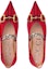 Shop (W) Gucci Kasut Ballet 'Horsebit Check - Merah' 635101-2G210-6260