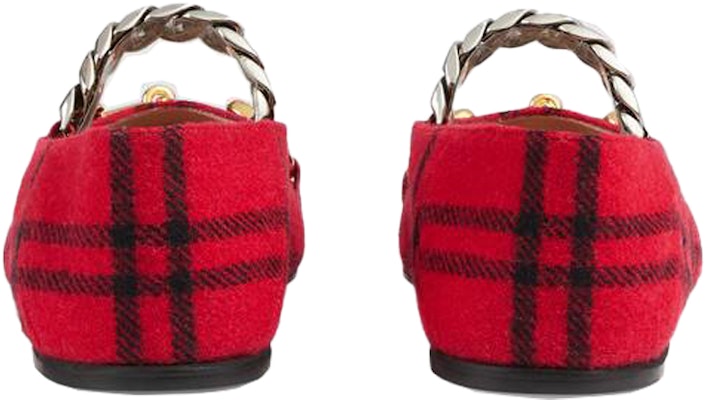 (Women) Gucci Ballet Flat 'Horsebit Check - Red' 635101-2G210-6260 Purchase (Women) Gucci Ballet Flat 'Horsebit Check - Red' 635101-2G210-6260