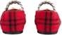 (W) Gucci Kasut Ballet 'Horsebit Check - Merah' 635101-2G210-6260