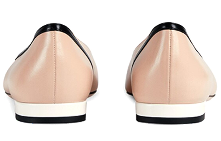 Shop (W) 구찌 플로럴 아플리케 발레 플랫 (핑크/화이트) 658904-C9DN0-9070