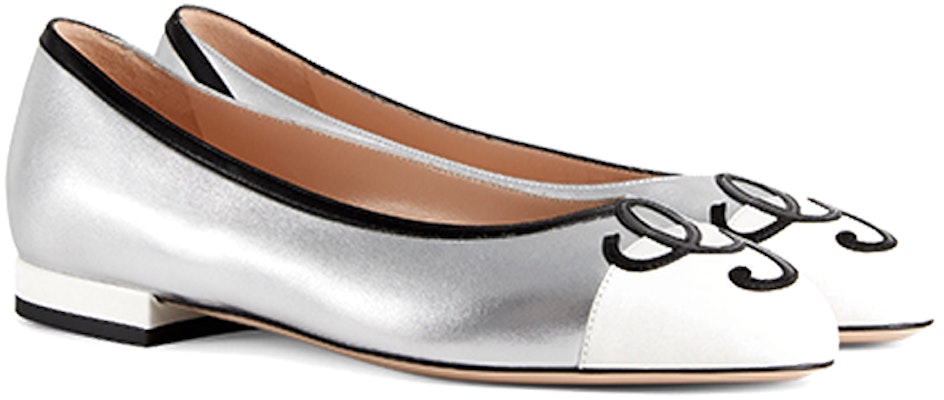 (Women) Gucci Ballet Flat 'Silver Floral' Order (Women) Gucci Ballet Flat 'Silver Floral'