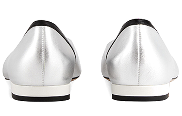 Shop (Women) Gucci Ballet Flat 'Silver Floral'
