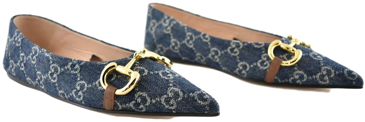 GUCCI 古奇 馬口鐵芭蕾平底鞋 顯脫休閒風 打造造型無壓力 女款 藍色 Shop GUCCI 古奇 馬口鐵芭蕾平底鞋 顯脫休閒風 打造造型無壓力 女款 藍色