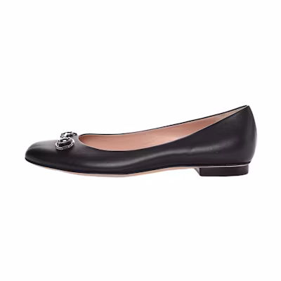 (W) Gucci Ballet Flats 'Black Horsebit'