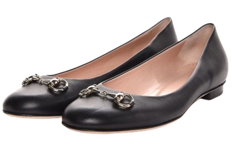 Order (Women) Gucci Ballet Flats 'Black Horsebit' 466700-A9L00-1000