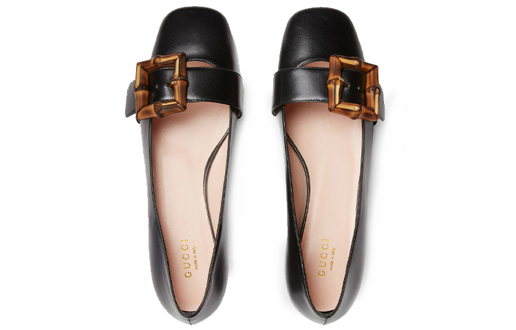 Lookbook (W) Gucci Bamboo 'Sepatu Datar Hitam Buckle Ballet' 658856-C9D00-1000