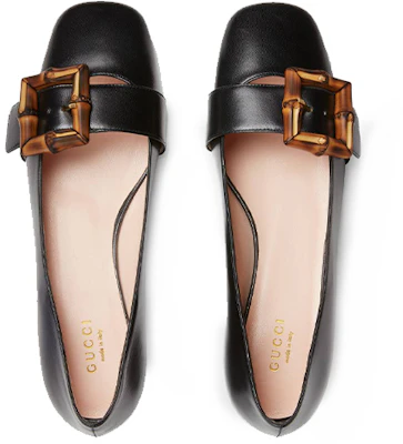 GUCCI 古奇 Bamboo 竹節搭扣芭蕾舞鞋 黑色 女款 Lookbook GUCCI 古奇 Bamboo 竹節搭扣芭蕾舞鞋 黑色 女款