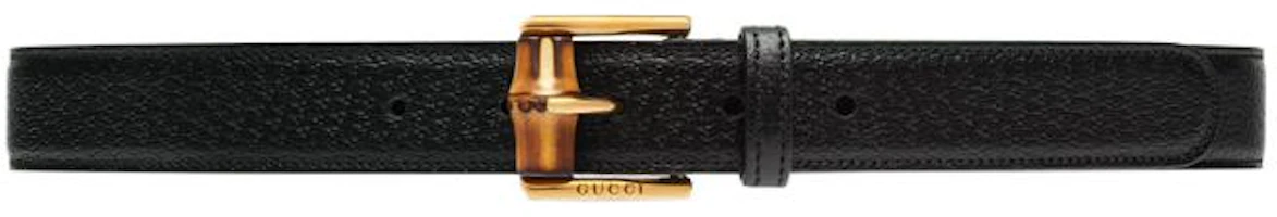 (Women) GUCCI Bamboo Black Leather Belt, Simple & Versatile, 3cm Wide 699954DJ20T1000 (Women) GUCCI Bamboo Black Leather Belt, Simple & Versatile, 3cm Wide 699954DJ20T1000