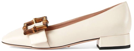 (Women) Gucci Bamboo 'Elegant White Ballet Flats with Bamboo Buckle' 658856-C9D00-9022 (Women) Gucci Bamboo 'Elegant White Ballet Flats with Bamboo Buckle' 658856-C9D00-9022