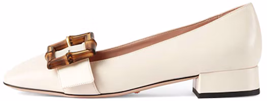 Buy GUCCI 古馳 Bamboo 時尚優雅竹節搭扣芭蕾舞平底鞋 女款 白色