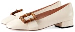 Order (W) Gucci Bamboo 'Kasut Flat Putih Elegan dengan Buckle Buluh' 658856-C9D00-9022