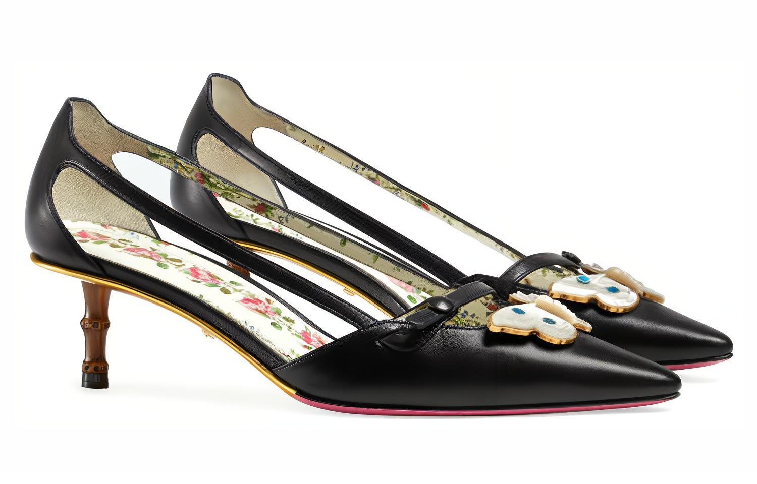 Order (W) Gucci Bamboo Buckle 'Stiletto Hitam' 493934-C9D00-1000