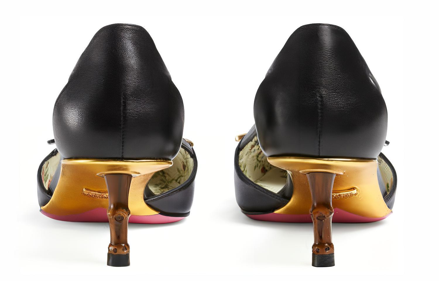 Shop (W) Gucci Bamboo Buckle 'Stiletto Hitam' 493934-C9D00-1000