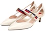 Shop (W) Gucci Bamboo Tumit Tinggi 'Putih' 460114-CQXS0-9082