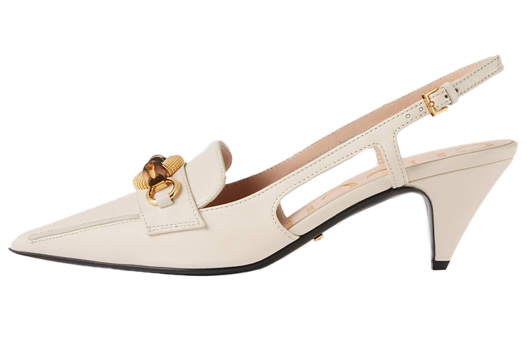 (Women) Gucci Bamboo Horsebit High Heel 'White' 658818-C9D00-9022