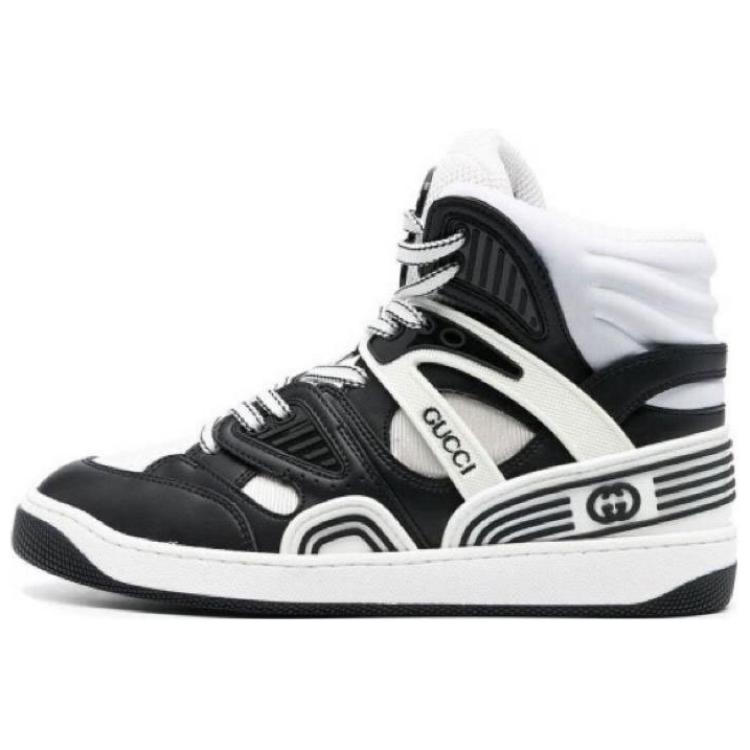 (Women) Gucci Basket High 'Black White' 676094-2SH80-1064
