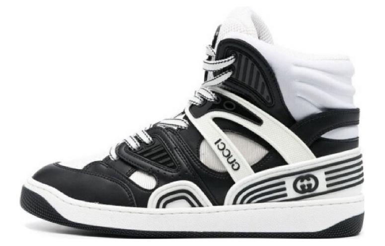 (Women) Gucci Basket High 'Black White' 676094-2SH80-1064