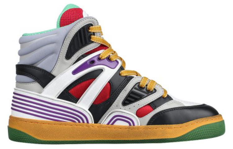 Order (W) 구찌 바스켓 하이 블랙/화이트/퍼플 (Gucci Basket High 블랙/화/퍼) 661312-2SH90-1072