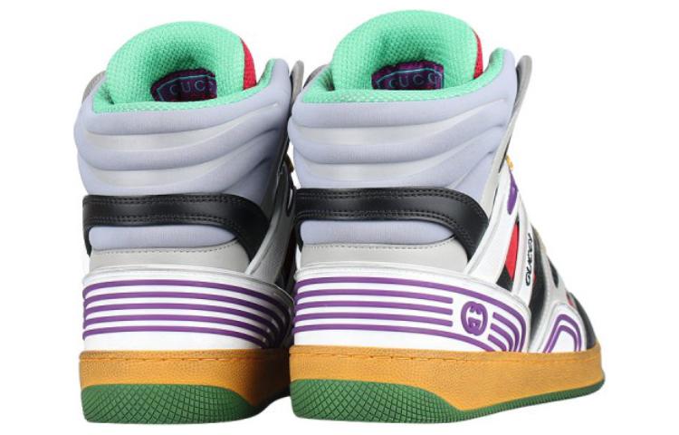 Shop (W) 구찌 바스켓 하이 블랙/화이트/퍼플 (Gucci Basket High 블랙/화/퍼) 661312-2SH90-1072