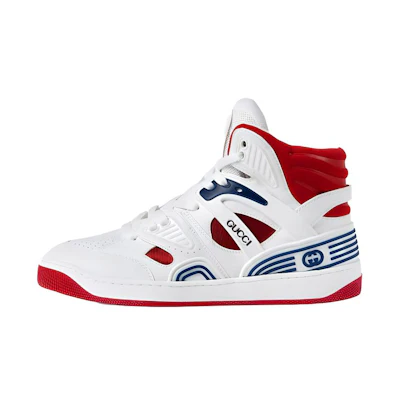 (W) Gucci Basket High 'Retro White Red Blue'
