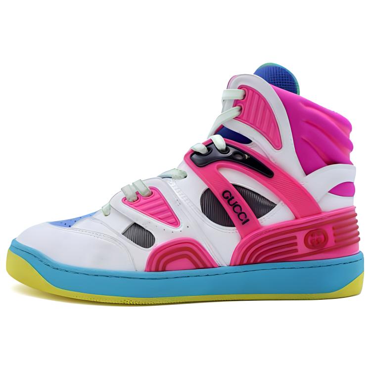 (Women) Gucci Basket High 'White Pink Blue' 661311-2SH80-9063