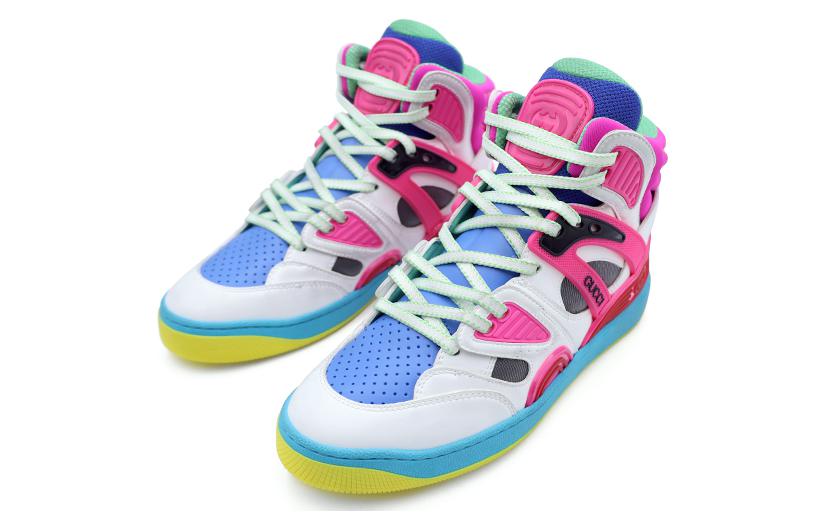 Lookbook (W) Gucci Basket Tinggi 'Putih Merah Jambu Biru' 661311-2SH80-9063