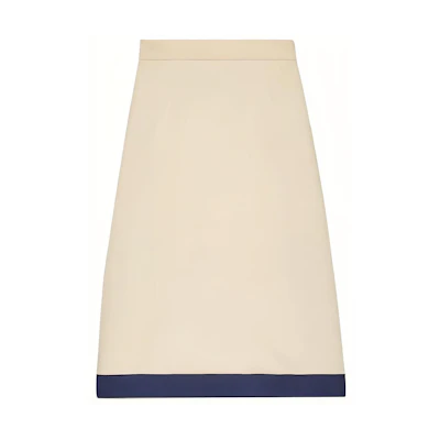 (Women) Gucci Beige Contrast Hem Midi Skirt 602257-ZKR01-9102
