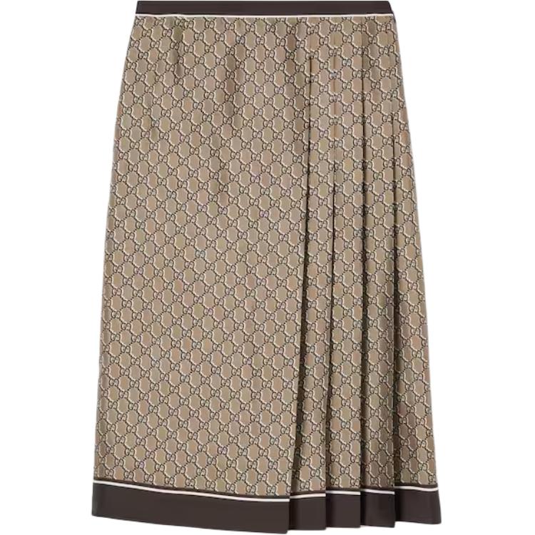 (Women) Gucci Beige Floral Midi Casual Dress 800306-ZARRX-9265